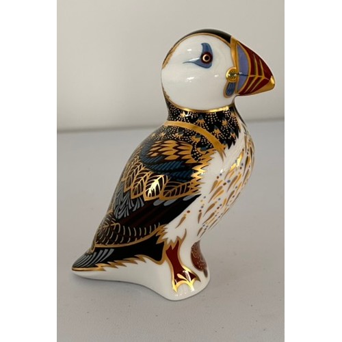 338 - Royal Crown Derby Imari Puffin Peperweight 12.5cm tall