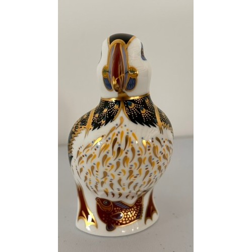 338 - Royal Crown Derby Imari Puffin Peperweight 12.5cm tall