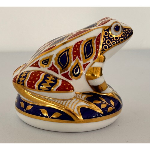 345 - Royal Crown Derby Frog c.7.5cm tall