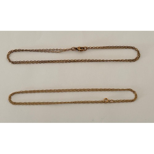 137 - Two 9ct Gold Fine chains (2) 2.4g