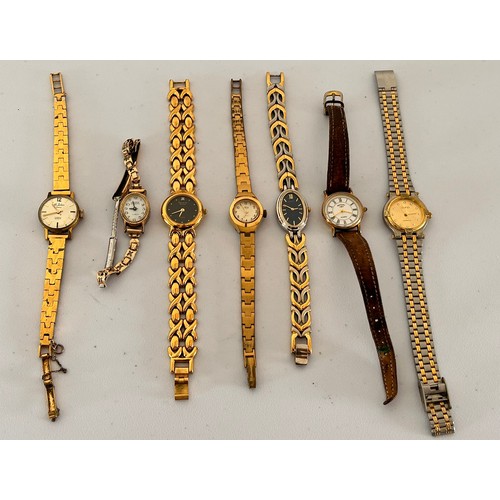 135 - A Collection of Ladies Wrist Watches (7) inc Gucci, Accurist, Rotary, Jobin, Oris & Seiko