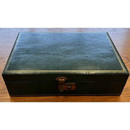 199 - A Large Green Jewellery Box containing mixed costume / dress jewellery