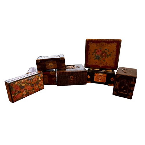 207 - Seven Oriental Themed Jewellery Boxes (7)