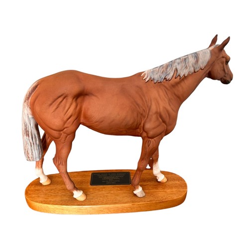 320 - Beswick Connoisseur Collection 'Grundy' raised on an oval plinth base, 35cm in length