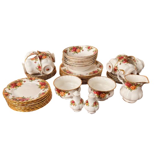 324 - Royal Albert Old Country Roses teaware (47);8 x Large Plates, 8 x Side Plates, 8 x Cups, 8 x Saucers... 