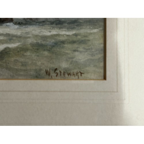 429 - W Stewart Watercolour (1890)
33x56cm in frame 14.5x38cm