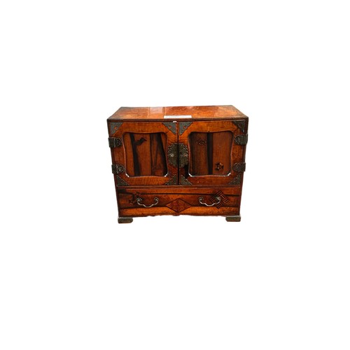 356 - Inlaided Wooden Collectors Cabinet / Jewellery Box