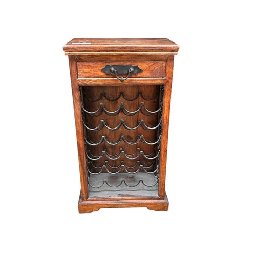 355 - Modern Wooden Wine Rack with Draw