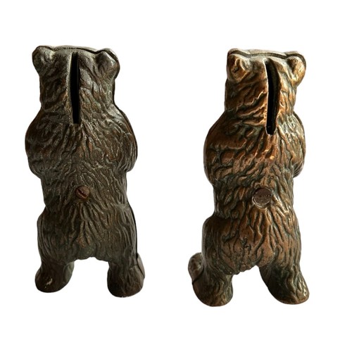 350 - Two Metal Moneyboxes in the form of a bear (2)