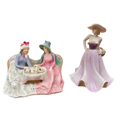 331 - Two Figurines (2) Royal Doulton 'Afternoon Tea' & Coalport 'Demetria'