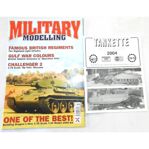 138 - Box of MILITARY MODELLING & TANKETTE magazines.