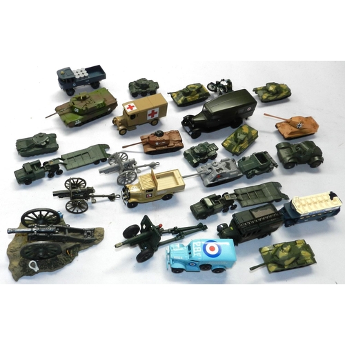 32 - Box of various military vehicles etc.