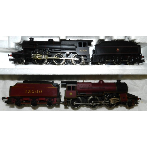 281 - LIMA. (2) 2-6-0 loco & tender. 13000, maroon, LMS. (Some wear); 2-6-0 loco and tender. 42700, black,... 