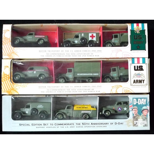 9 - LLEDO. (3) USA 3 vehicle sets. DDV 1003 50th Anniversary of D-Day; USA 1003 50th Anniversary of U.S.... 