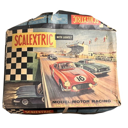 278A - Vintage SCALEXTRIC 'Set 60' with cars headlights that light-up, a TRIANG product set still in origin... 