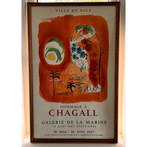 277 - Five various French Art exhibition posters, including 3x Marc Chagall, 1 x  Pierre Bonnard & Henri d... 