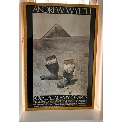 285 - Andrew Wyeth exhibition poster for the Royal Academy Of Arts, London, framed and glazed, 75.5 x 50cm... 