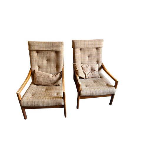 276 - A Pair of Mid Century Teak Arm Chairs