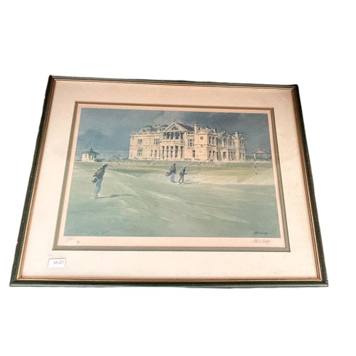 286 - Two Golfing Prints (2) 'St Andrews, Home of Golf' by Donald M Shearer, pencil signed & a limited edi... 