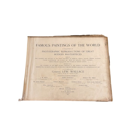 139 - Large book entitled “famous paintings of the world dated 1894” with introduction by General Lew Wall... 