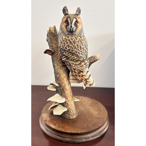 156 - Border Fine Arts - A Border Fine Arts Long Eared Owl RB20, also two other similar examples (3)talles... 