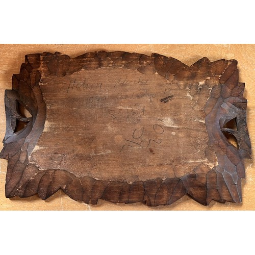 207 - Carved Wooden Tray