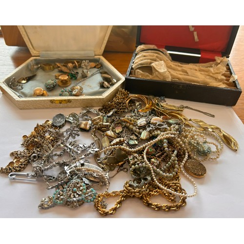 28 - A Collection of Costume / Dress Jewellery inc EPNS Spoons