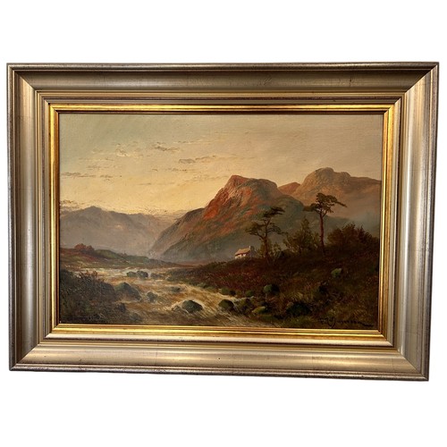 278 - Francis E Jamieson (1895 - 1950) Two framed oil on canvas of a Highland scenes both  56 x 75cm, Bror... 