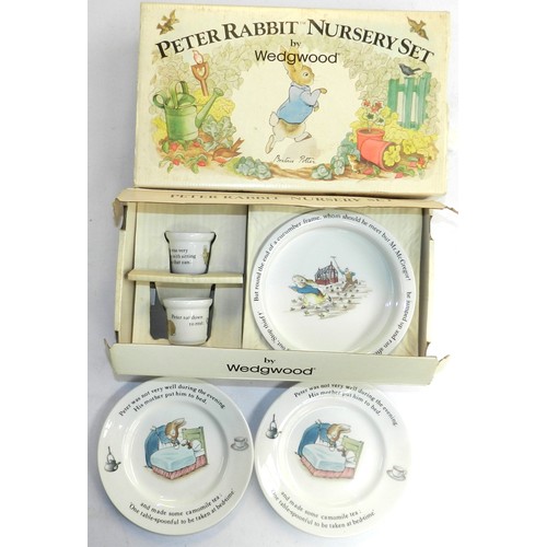 234 - Peter Rabbit’s Nursery Set by Wedgewood. Not as   listed. Boxed.