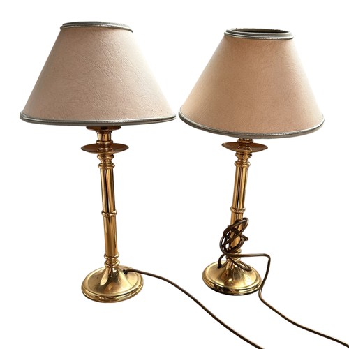 262 - Two Brass Bedside Lamps & also another in the form of an urn (3)