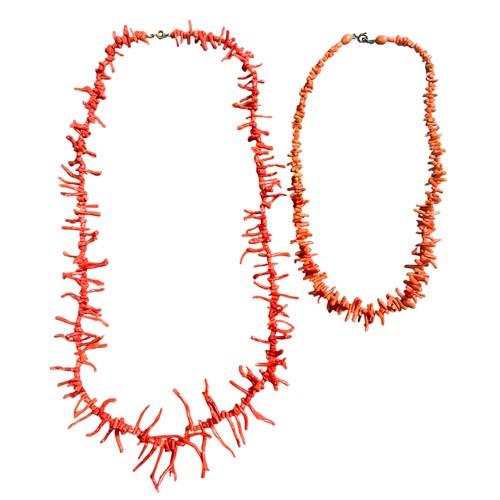 22 - Two Coral Necklaces (2)