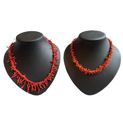 22 - Two Coral Necklaces (2)