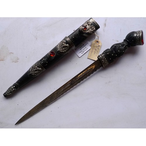 Pre-WW I Scottish dirk which belonged to Lt. Col. J.R. Patterson.Blade ...