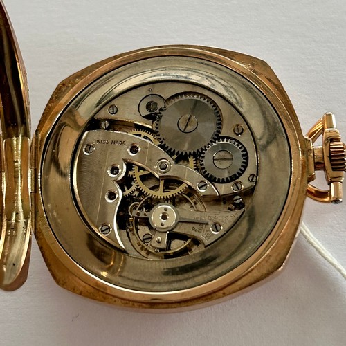 147 - 9ct Gold Open Face Fob Pocket Watch 45.2g gross