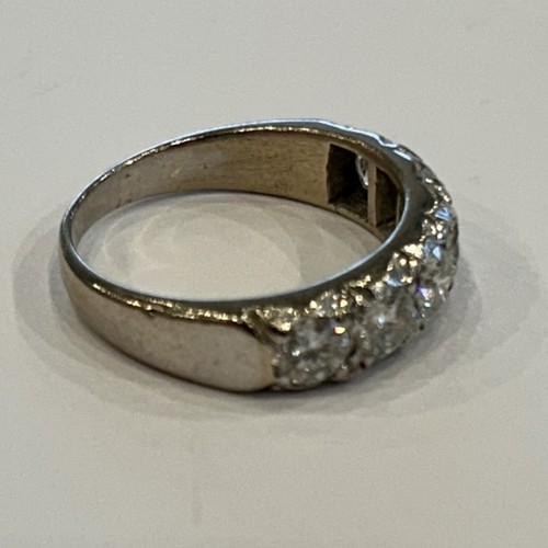 62 - White Gold & Diamond Half Eternity Ring
Approx 1.6ct of Diamond, Seven approx 0.22ct
5.1g gross