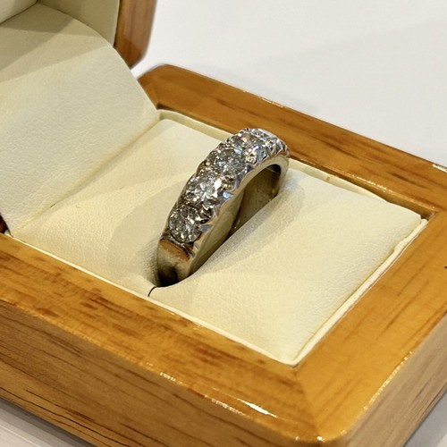 62 - White Gold & Diamond Half Eternity Ring
Approx 1.6ct of Diamond, Seven approx 0.22ct
5.1g gross