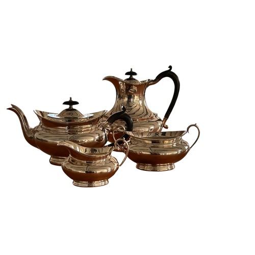 41 - A Good Quality EPNS Four Piece Tea Service (4) inc Teapot, Coffee Pot, Sugar Bowl & Milk Jug, also t... 