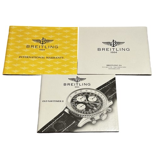 143 - Breitling Old Navitimer II Automatic Gents Wrist Watch on Brand new Breitling Black Leather Strap.
F... 