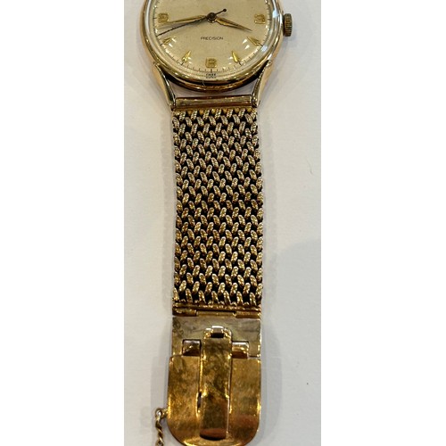 15 - c.1959 Vintage Rolex Precision with 9ct Gold Bracelet 
Bracelet 33.7g
Total 56.3g