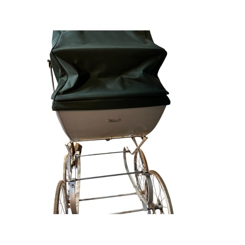 57 - A mid-20th Century Marmet coach-built pram in Green