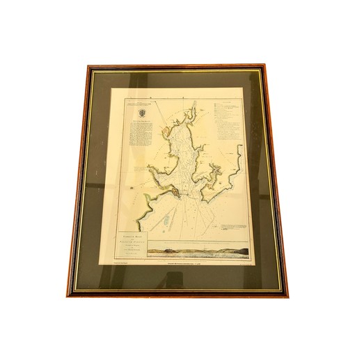 159 - Limited edition vintage print (1197/3000) showing Carrick Road and Falmouth Harbour, published by th... 