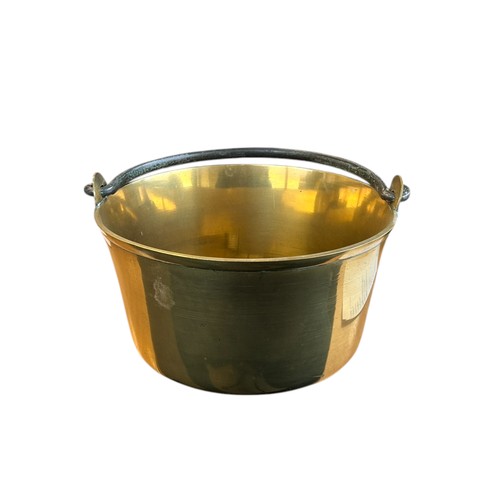 124 - Large Brass Jam Pan 31cm Diameter