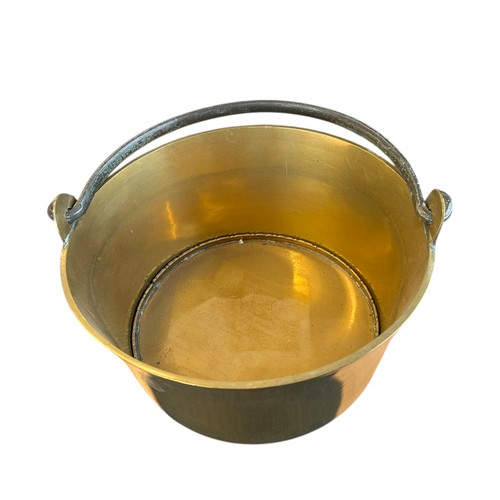 124 - Large Brass Jam Pan 31cm Diameter