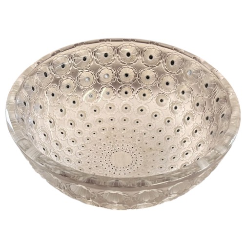 69 - Rene Lalique, a Nemours glass bowl, marked 'Lalique' to base, 25.5cm diameter