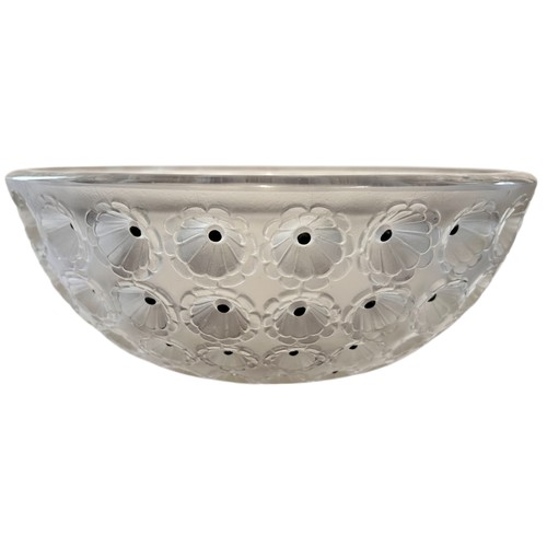 69 - Rene Lalique, a Nemours glass bowl, marked 'Lalique' to base, 25.5cm diameter