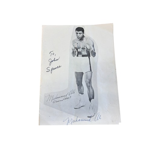 116 - Muhammad Ali (1942-2016), autograph on paper.  Letter To John Sincerely Muhammad Ali and a signed bo... 