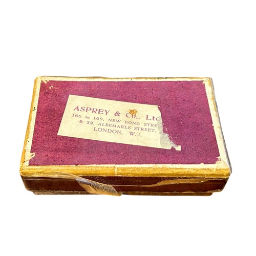 50 - A Hallmarked Silver Box, London 1927, probably a snuff box, allover engine turned design, gilt to in... 