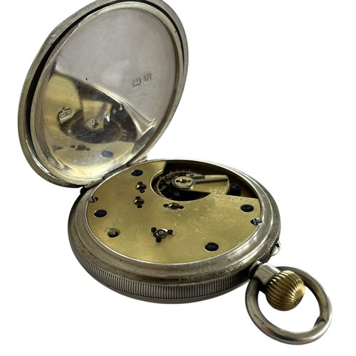 161 - Silver Cased Open Face Pocket Watch by Charles Horner Chester 1895 115.3g Wound & Ticks when catalog... 