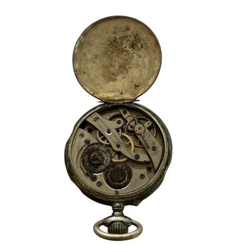 160 - Two Pocket Watches (2)
A White Metal Cased Open Dial Keyless, Remontoir Cylindre 10 Rubis, German  (... 