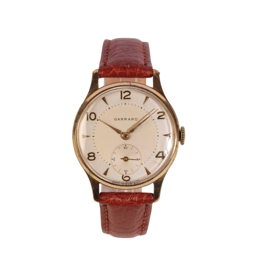 294 - GARRARD GOLD PLATED GENTLEMAN'S WRIST WATCH with Smiths manual wind movement, the two-tone silver an... 